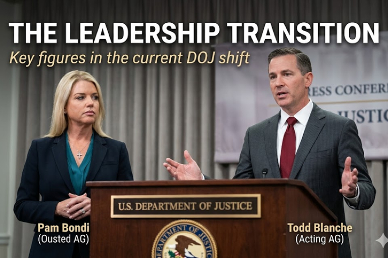 Acting AG Todd Blanche Rejects Claims of "Epstein Files" Link to Pam Bondi’s Exit