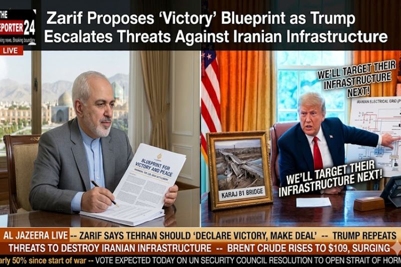 Zarif Proposes "Victory" Blueprint as Trump Escalates Threats Against Iranian Infrastructure