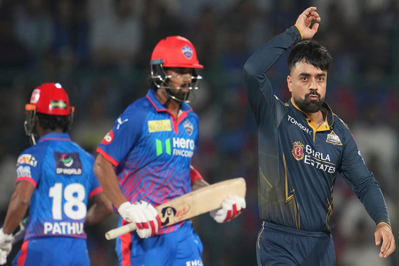 IPL 2026: Gujarat Titans Edge Delhi Capitals in One-Run Thriller as Rashid Khan Shines; KKR to Face LSG Tonight