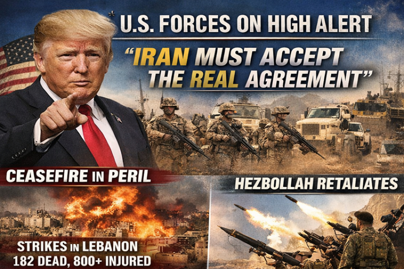 US Military to Stay Near Iran Until Nuclear Terms Met: Trump Issues Stern Ultimatum as Fragile Ceasefire Faces Early Turmoil