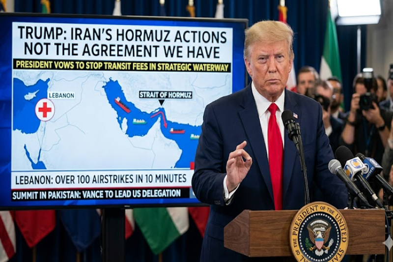Tensions Mount: Trump Slams Iran’s Hormuz ‘Blackmail’ as Israeli Strikes Threaten Ceasefire Talks