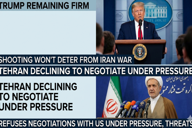 Trump Vows Shooting Won't Deter Iran War as Tehran Refuses to Negotiate Under U.S. Pressure