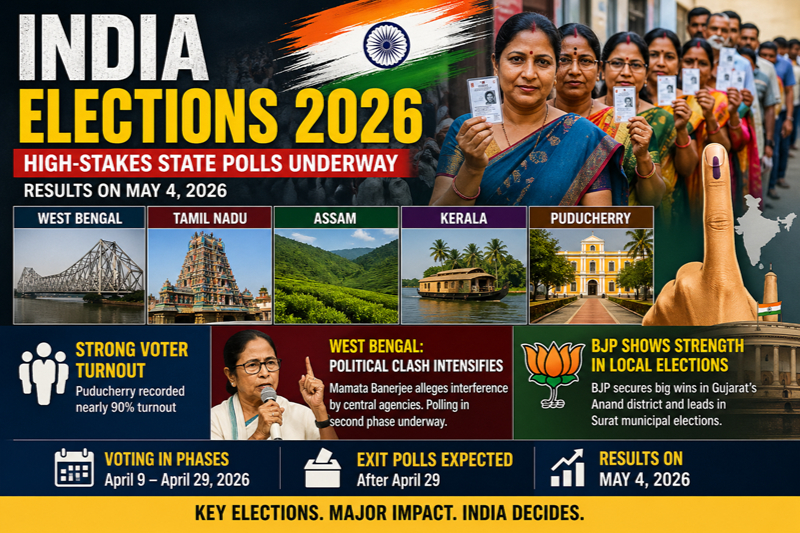 India Elections 2026: High-Stakes Polls Conclude; Exit Polls Set to Gauge National Mood