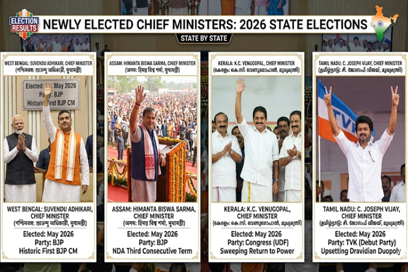 India’s Major Political Realignment: 2026 State Election Results Reshape Regional Power