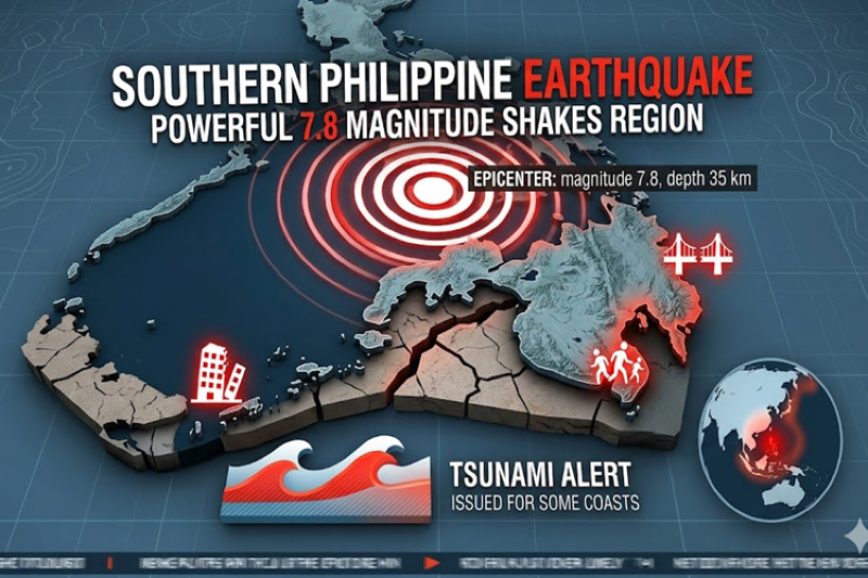Massive 7.4-Magnitude Earthquake Strikes Southern Philippines; Regional Tsunami Warnings Activated