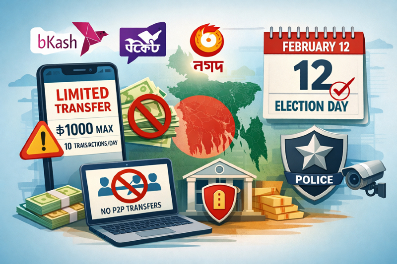 Bangladesh Limits Mobile and Internet Banking Ahead of National Election