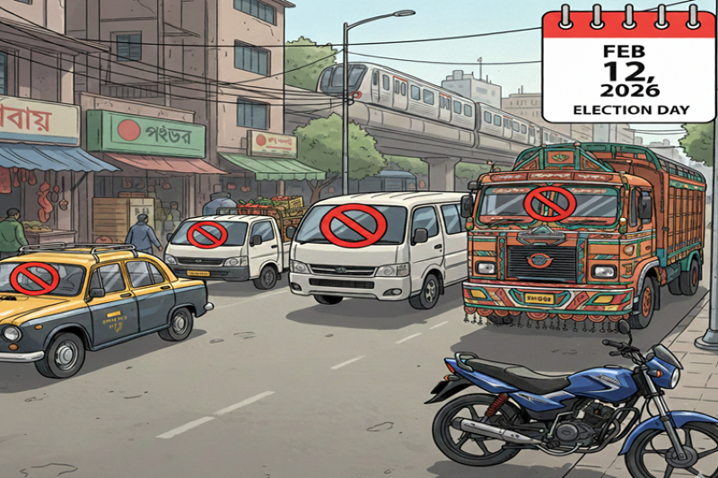 Five Types of Vehicles Banned from Roads on Election Day in Bangladesh