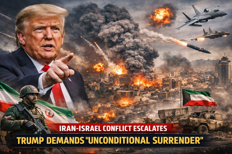 Trump Demands ‘Unconditional Surrender’ as War With Iran Intensifies
