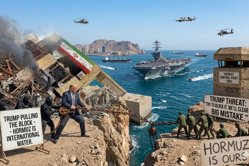 Trump Warns Iran of “Death, Fire, and Fury” Over Strait of Hormuz Disruptions