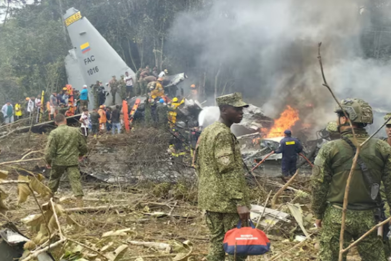 Colombia Military Plane Crash Kills 66, Four Soldiers Still Missing