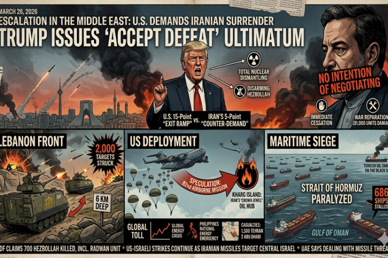 US Presses Iran to Accept Defeat as Tehran Vows to Continue Fighting