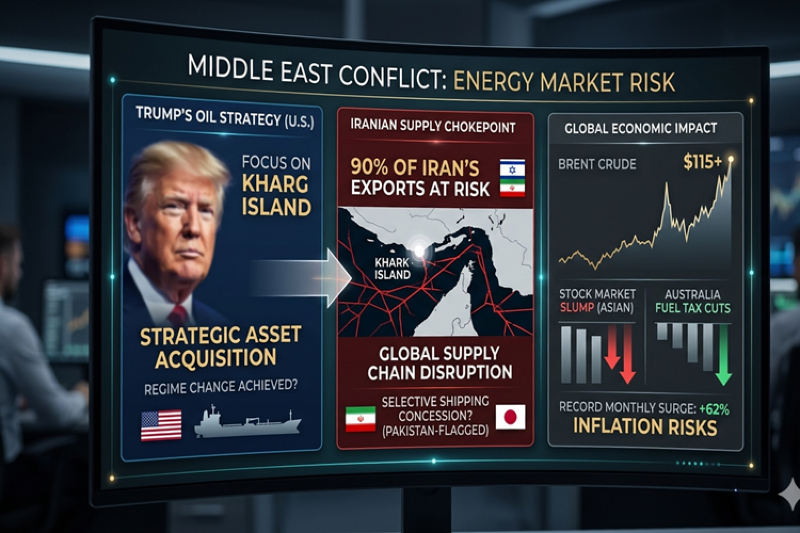 Global Markets Shudder as Trump Signals Intent to Seize Iranian Oil Hubs
