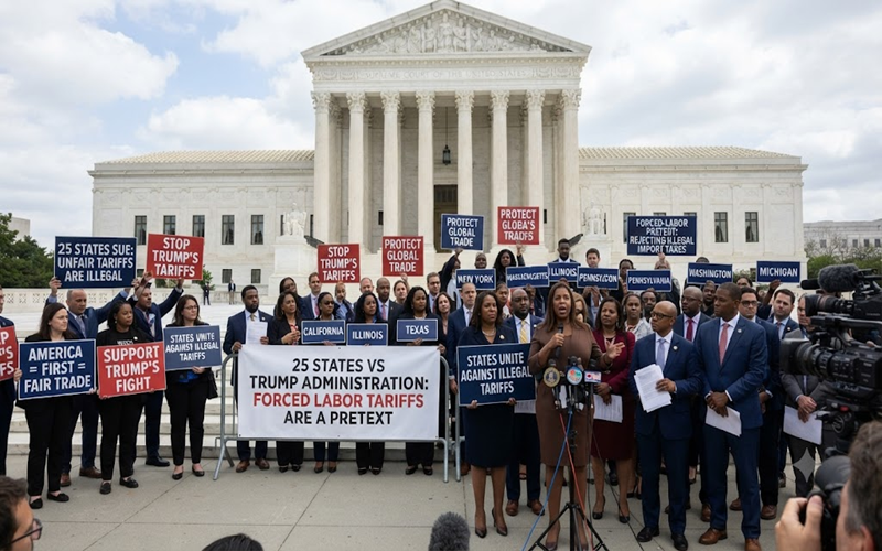 25 States Sue Trump Administration Over New Forced-Labor Tariffs, Calling Them a "Pretext" for Expired Levies