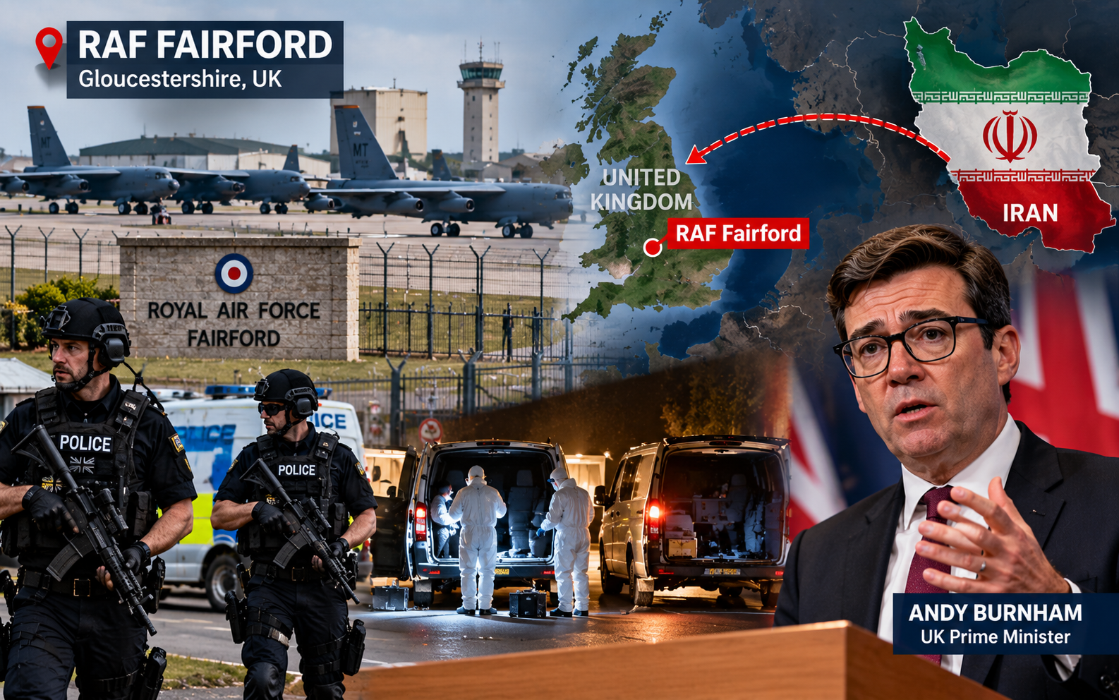 UK Says ‘Strong Indications’ Iran Played Role in Suspected RAF Fairford Plot